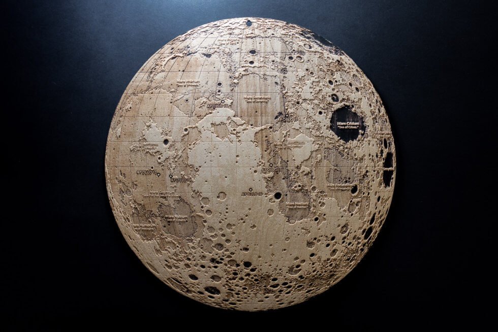 Topographic Map of the Moon - Work - Robin Hanhart